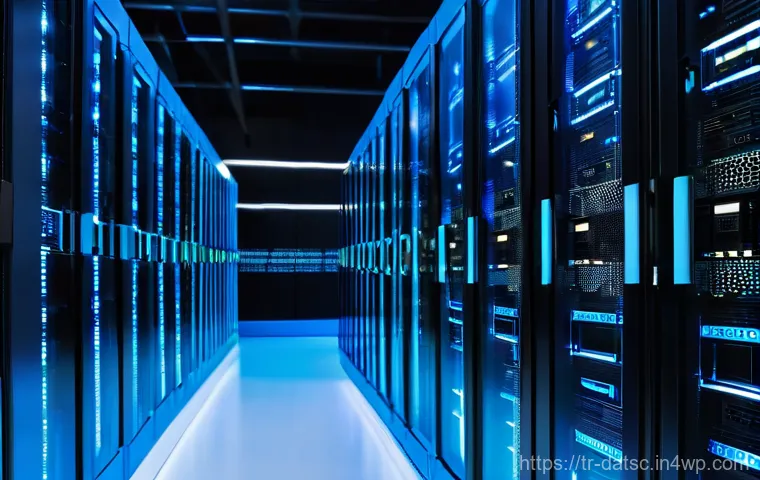 데이터베이스 유지보수 자동화 전략 - **Prompt:** A dynamic, abstract visualization of a "smart database" in action. The core of the image...