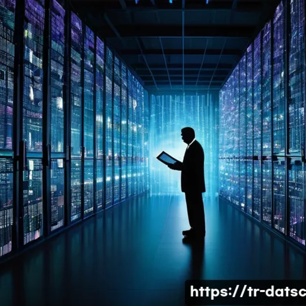 데이터베이스 용량 관리 최적화 전략 - **Prompt:** A vast, complex database system struggling under an overwhelming influx of new data. Ima...
