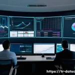 Home 19 최신 인공지능 기술을 활용한 데이터베이스 최적화 - A high-tech data center control room in Istanbul, featuring a diverse team of Turkish IT professiona...